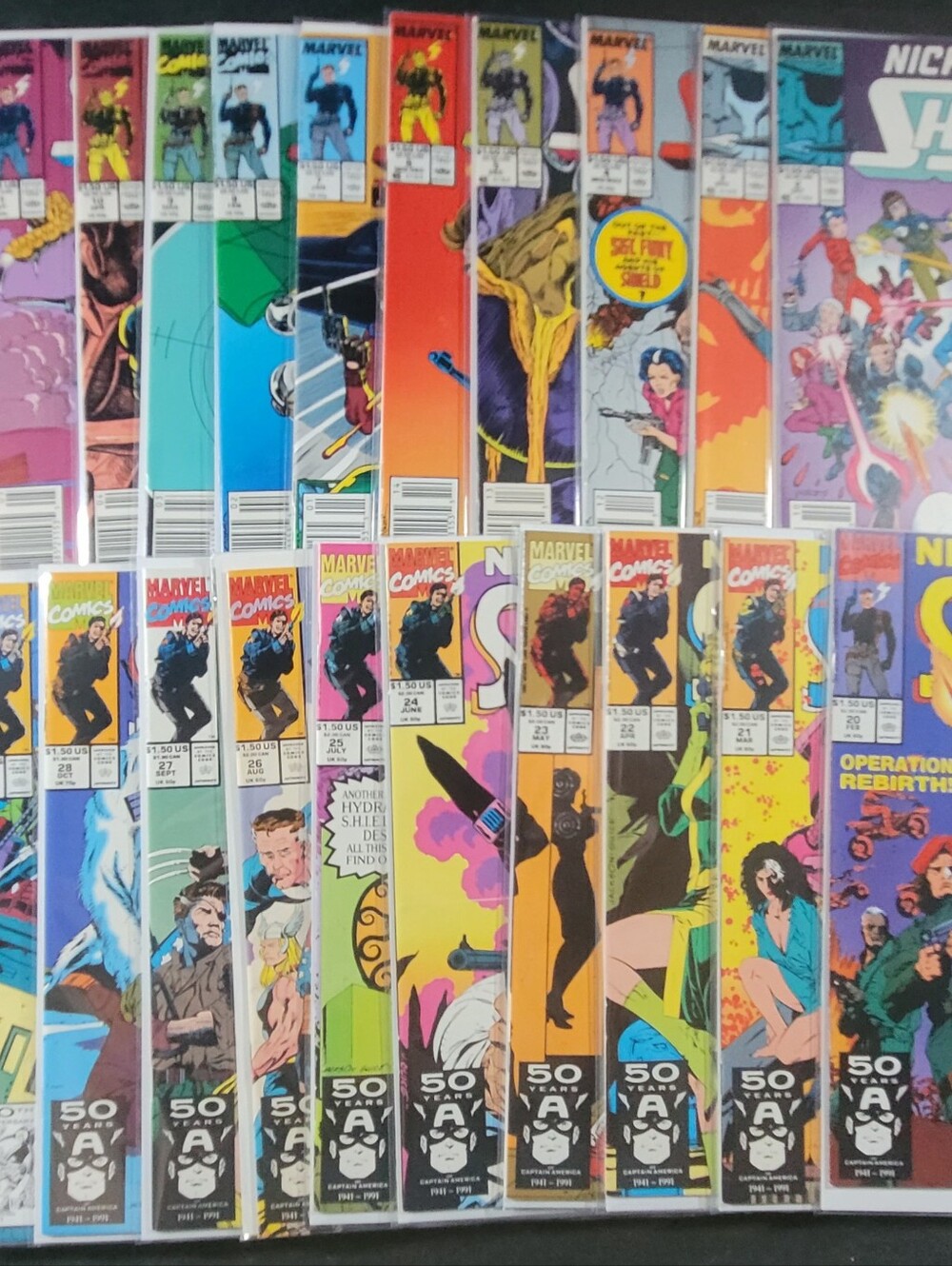 1989 Marvel Nick Fury Agent of S.H.I.E.L.D. Comic Book Lot of 26